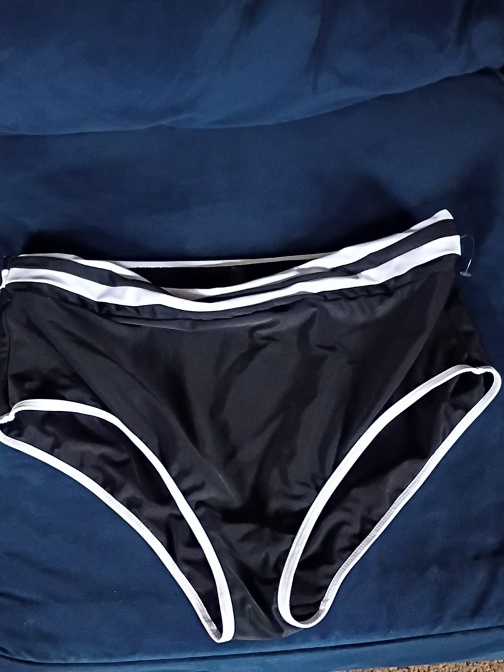 torrid Black High-Waist Bikini Bottom with White Trim